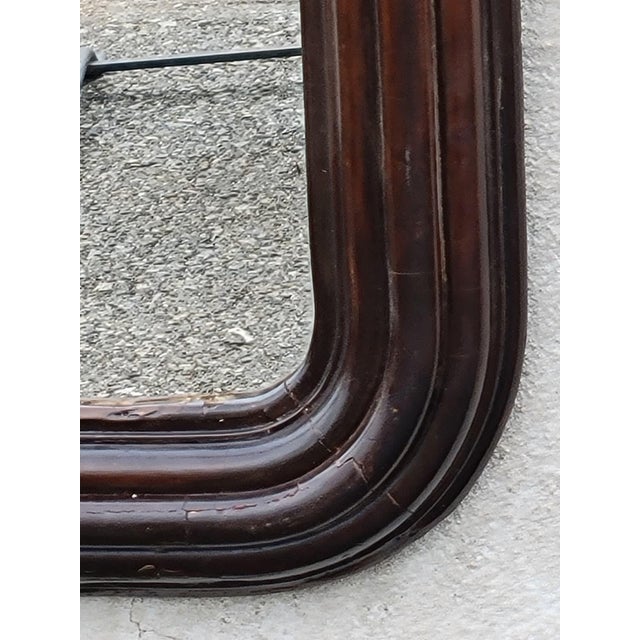 19th Century American Victorian Walnut Wall Mirror Restored With New Mirror For Sale In Philadelphia - Image 6 of 13