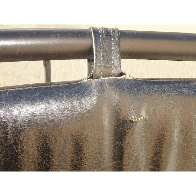 Wood Set of Three Vintage Cleo Baldwin Style Mid Century Modern Black Barstools For Sale - Image 7 of 17