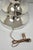 Vintage Italian Mid Century Modern Tall Sculptural Silver Ceramic Table Lamp For Sale - Image 13 of 18