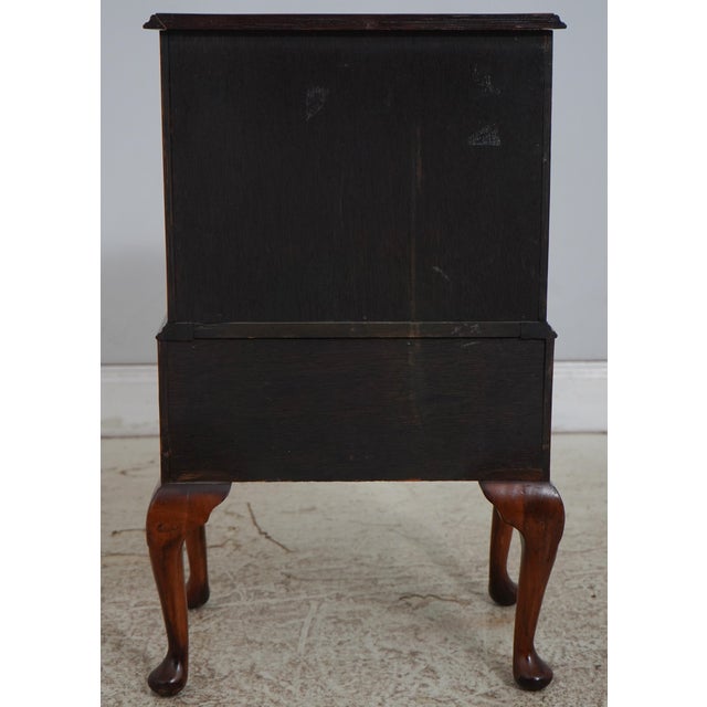 Vintage Small Size English Burl Wood Highboy For Sale - Image 15 of 15