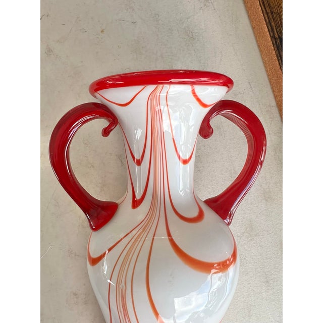 Glass Vintage Murano Style Blown Glass Vase For Sale - Image 7 of 8