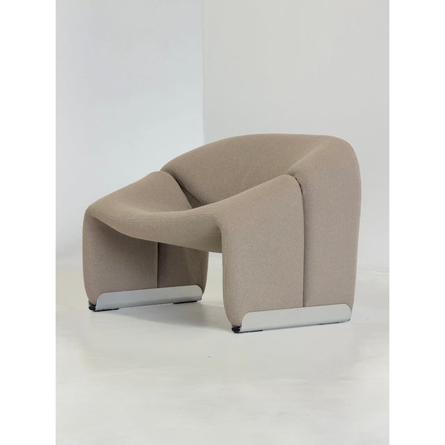 Textile Groovy F598 M-Chair in Beige Bouclé by Pierre Paulin for Artifort, 1970s For Sale - Image 7 of 11