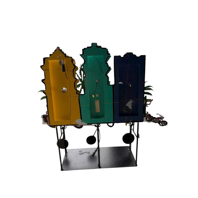 1990s Limited Edition “South Beach Kool” Metal Kinetic Sculpture by Fredrick Prescott, 1st of 60 For Sale In Philadelphia - Image 6 of 9