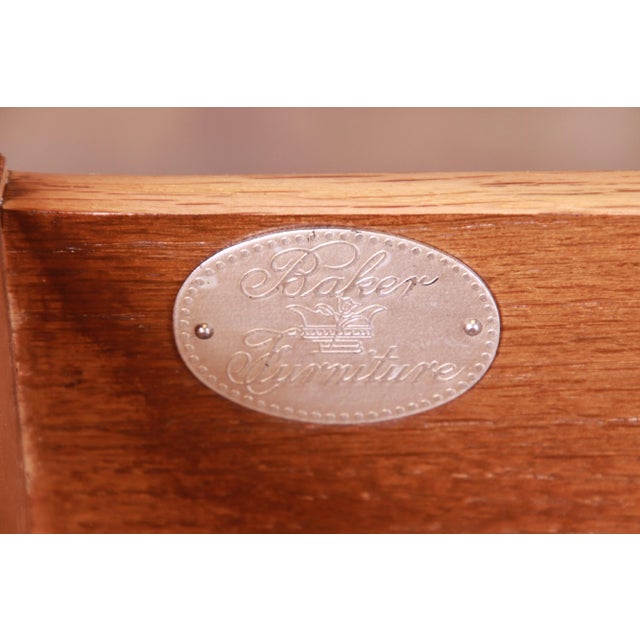 Baker Furniture French Regency Mahogany Bedside Tables, Newly Refinished For Sale - Image 12 of 13