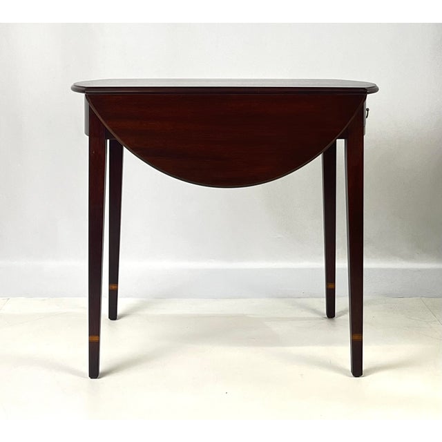 Late 20th Century Federal Style Mahogany Pembroke Table by Henkel Harris For Sale - Image 11 of 16