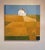 "Golden Fields" is an acrylic on canvas landscape painting by Justin Wheatley, completed in 2025. A small white barn with...