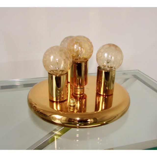 1980s Vintage Ceiling Light in Brass-Finished Metal, 1980s For Sale - Image 5 of 13