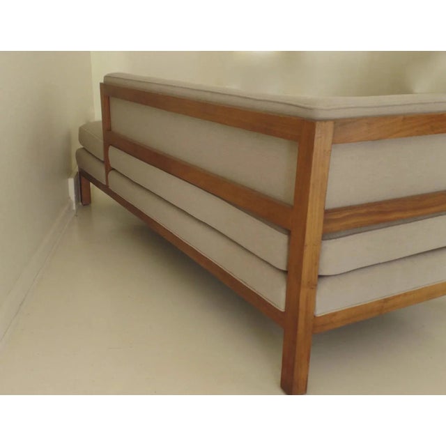 Mid Century Walnut Chaise Lounge Clean Lines For Sale In Denver - Image 6 of 9