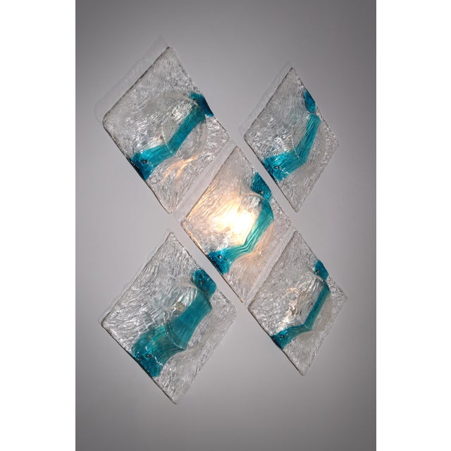 Murano Flush Mount by Toni Zuccheri for Venini, 1980s, Set of 5 For Sale - Image 12 of 12