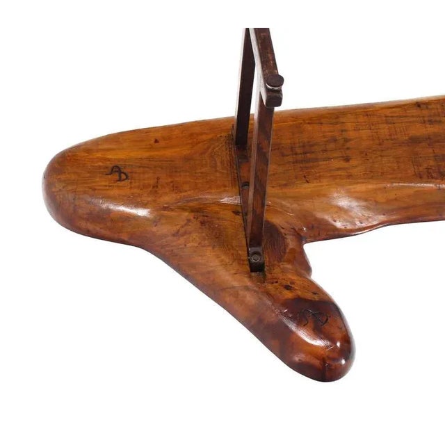 20th Century Organic Modern Solid Top Coffee Table or Bench For Sale - Image 10 of 11