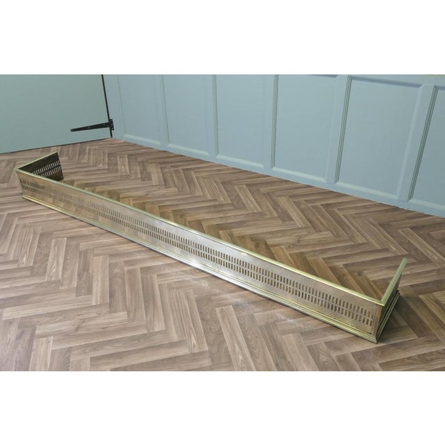 Long Pierced Brass Fender, 1880s For Sale - Image 3 of 10