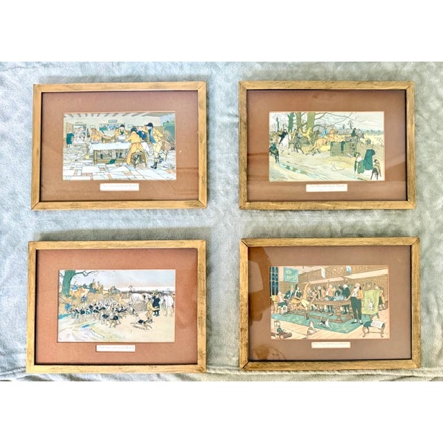 An exceptional and rare find for these traditional equestrian-inspired works of art. This is a complete, unbroken set of...