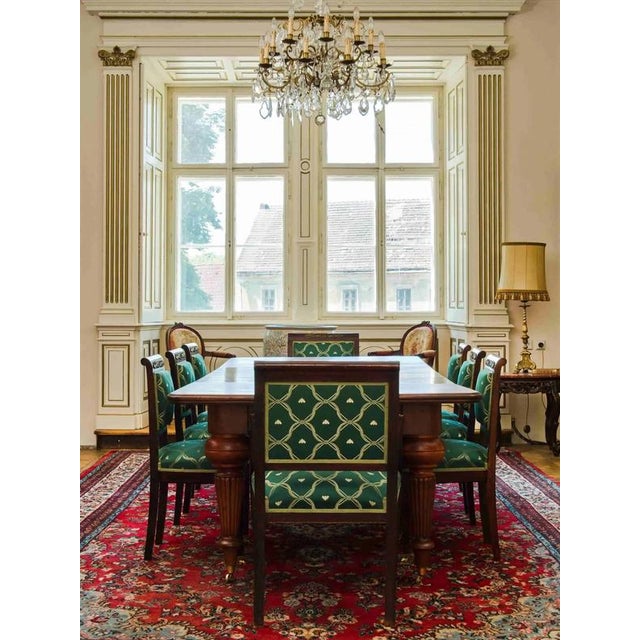 Wood Large Mahogany Dining Table For Sale - Image 7 of 13