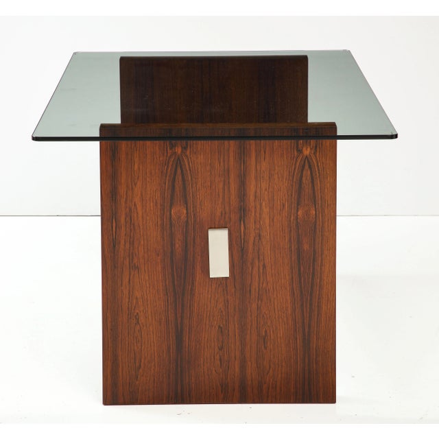 Vladimir Kagan Rosewood and Aluminum Desk/Dining Table For Sale - Image 9 of 12