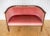 Wood Antique Art Nouveau Edwardian Mahogany Barrel Back 2-Seater Settee Sofa, 1910s For Sale - Image 7 of 18