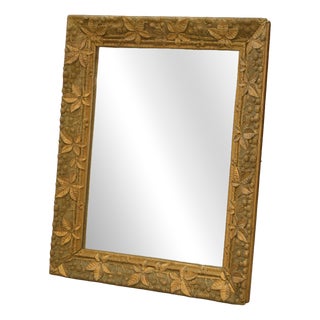 19th Century Mirror in Wood and Stucco with Vegetal Decoration For Sale