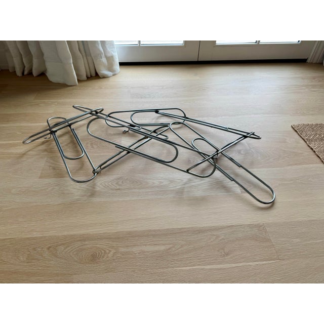 Signed C. Jeré Giant Chrome Paper Clip Wall Sculpture, © 2002, Pop Art Postmodern Wall Art For Sale - Image 10 of 11