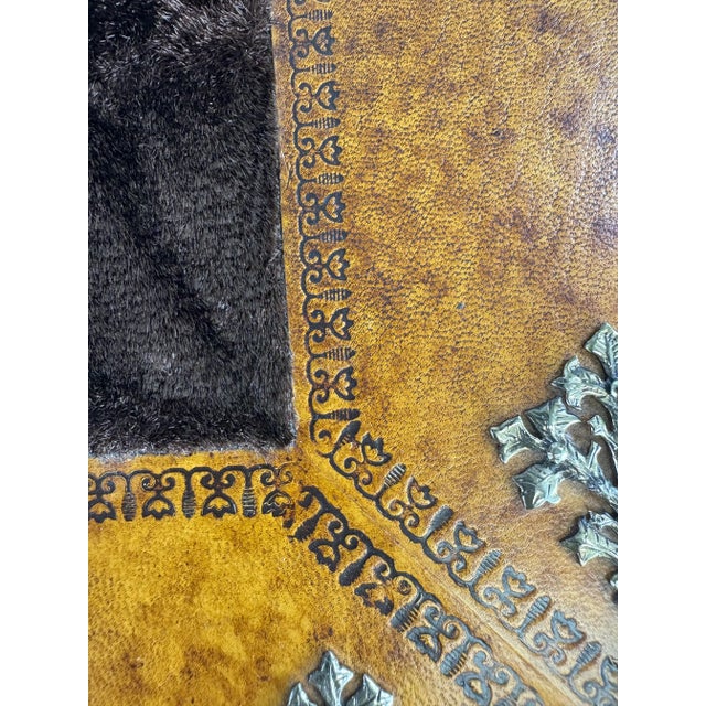 Maitland - Smith Vintage Hand Tooled Leather Parchment Book by Maitland Smith. For Sale - Image 4 of 10