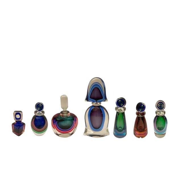 1960s Murano Glass Perfume Bottles- Set of 7 For Sale - Image 12 of 12