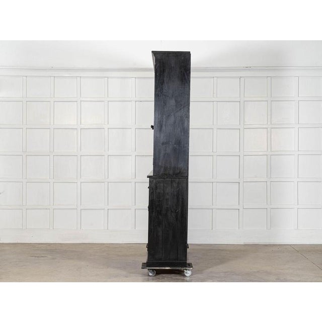 Large English Ebonised Glazed Pine Dresser, 1880 For Sale - Image 8 of 18
