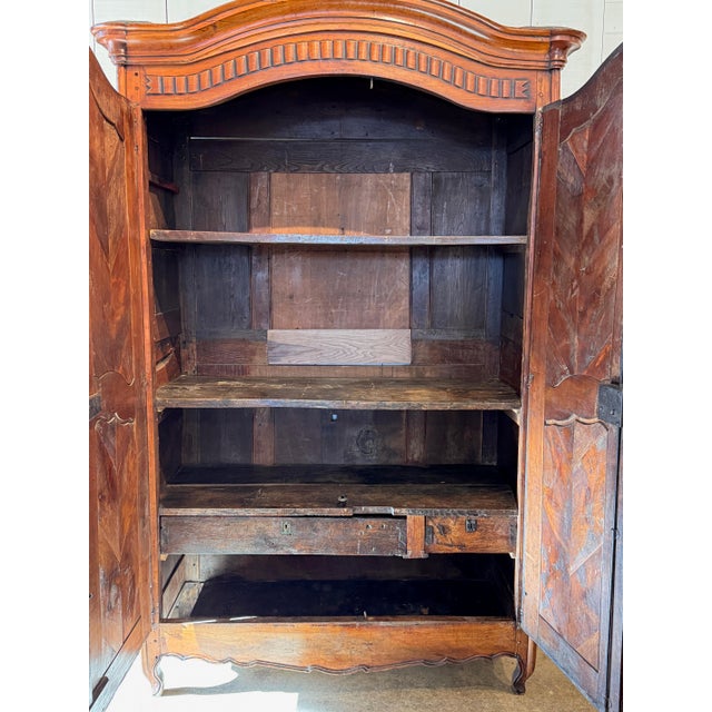 18th Century Louis XV Fruitwood Armoire For Sale - Image 13 of 13