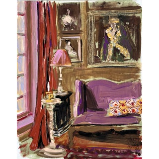 Painting of Interior "Portraits" by Shann Spishak For Sale