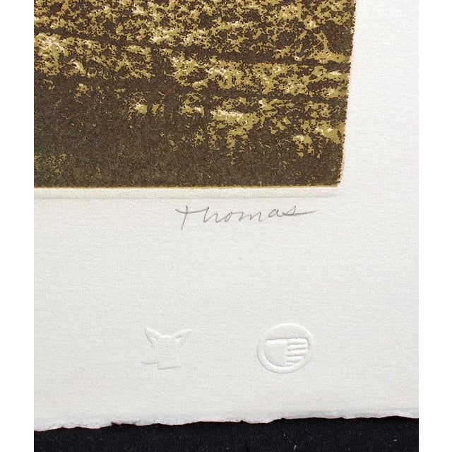Ted Thomas "Double Harvest I" Signed Numbered Art Etching Oil Drilling & Farming For Sale In Denver - Image 6 of 6