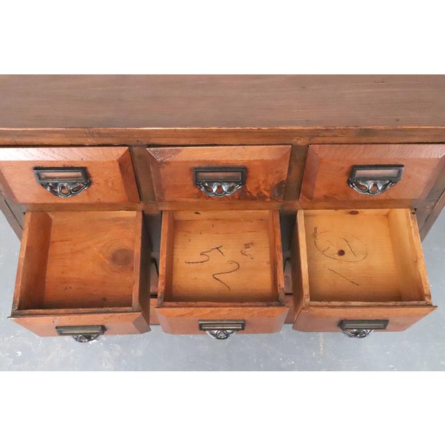 Brown 19th Century Pine & Black Walnut Apothecary Cabinet For Sale - Image 8 of 14