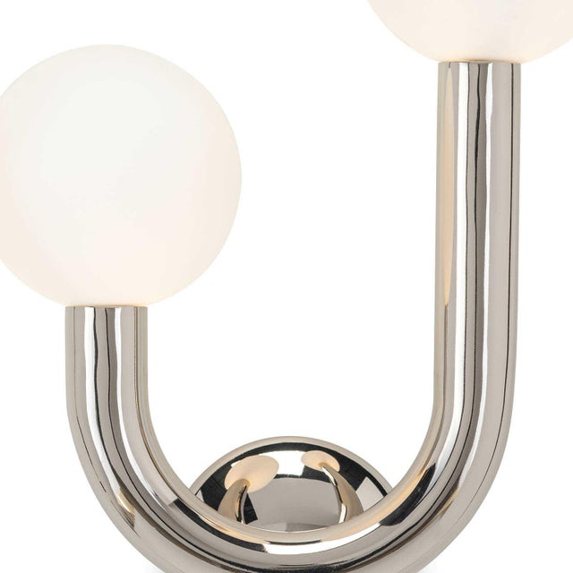 Metal Regina Andrew Happy Steel Sconce Left Side, Polished Nickel For Sale - Image 7 of 10
