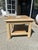 Vintage Wood Side Table With Inset Stone Top and Lower Shelf For Sale - Image 14 of 17