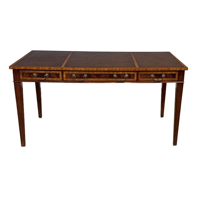 Hepplewhite Mahogany Writing Desk by Leighton Hall - Showroom Sample For Sale