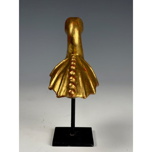 Antique Folk Art Giltwood Mythical Duck Sculpture, 1850 For Sale - Image 6 of 12