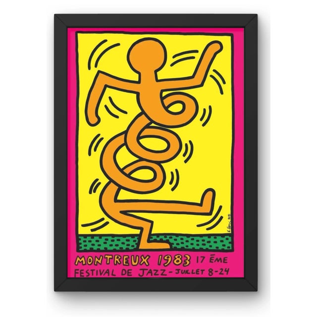 Montreux Jazz Festival Poster in Pink, by Keith Haring, 1983 For Sale - Image 3 of 3
