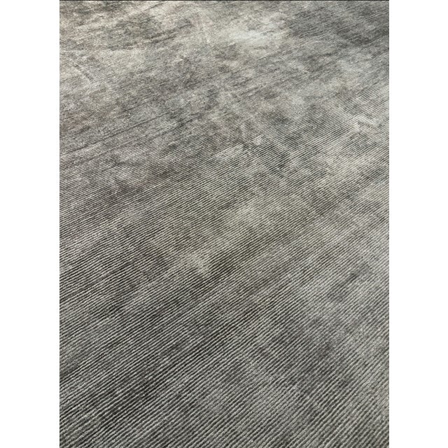 Restoration Hardware Rowe Rug – 9’ X 12’ Graphite | Hand-Knotted Wool & Viscose For Sale - Image 17 of 18