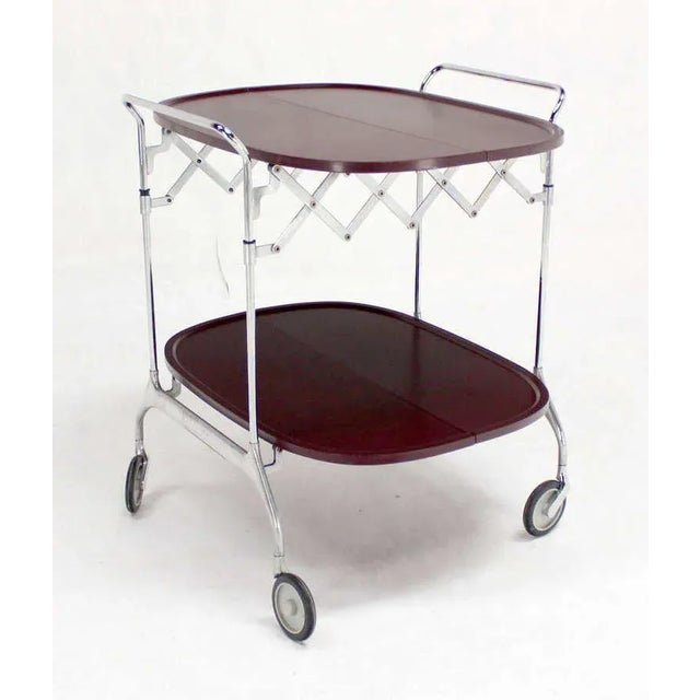 Early 20th Century Mid-Century Modern Cartel Folding Serving Cart For Sale - Image 5 of 11