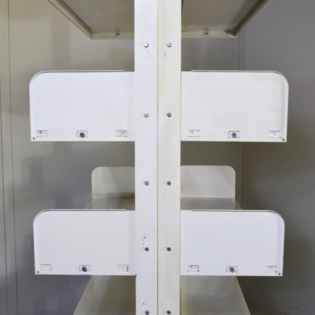 Metal Industrial Shelving Units in White Lacquered Metal from Lips Vago, 1970s, Set of 3 For Sale - Image 7 of 17