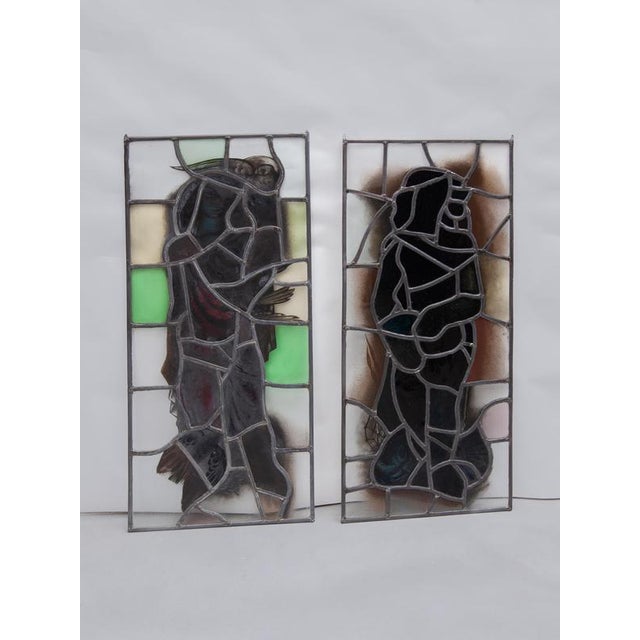 Hand-Crafted Art Glass Window, 1950 For Sale - Image 4 of 14