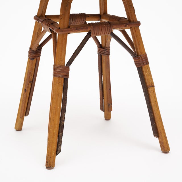 Vintage Bamboo Side Table by Bonaudi Vallauris For Sale In Austin - Image 6 of 9