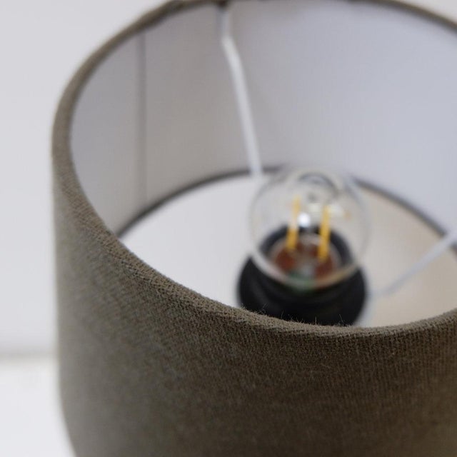 Brass Table Lamps with Black Marble Column, Set of 2 For Sale - Image 4 of 11