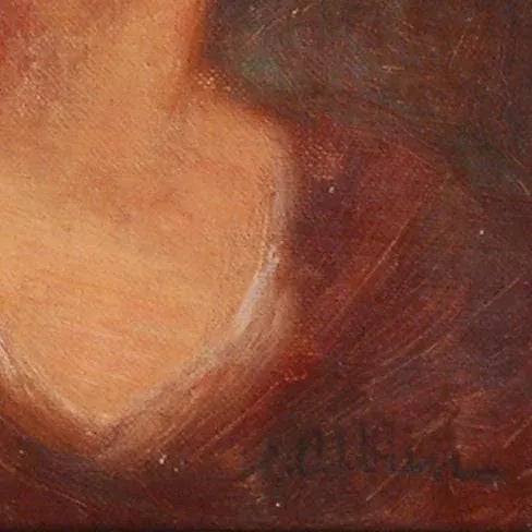 'Portrait of a Young Beauty', 1940s, Gumps Collection, San Francisco For Sale - Image 4 of 8