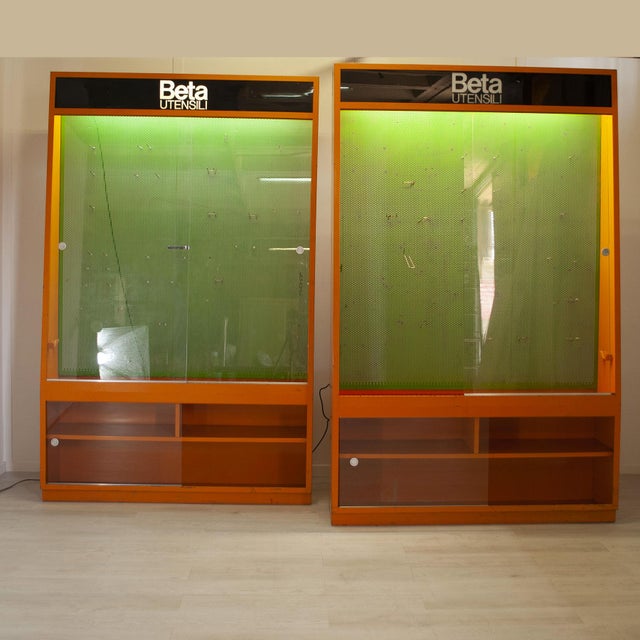 Forest Green Work Tool Showcase Display from Beta Industrial Design, 1960s For Sale - Image 8 of 14