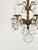 Antique 5 Arm 5 Light Tiny Dancer Brass Cut Lead Glass Crystal Chandelier For Sale - Image 4 of 12
