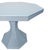 Matthew Izzo Home Octavia 36" Octagonal Light Blue Painted Rattan Pedestal Table For Sale In New York - Image 6 of 11