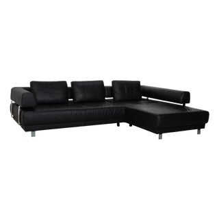 Face Corner Sofa in Black by Ewald Schillig For Sale