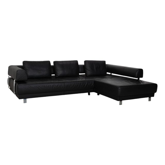 Face Corner Sofa in Black by Ewald Schillig For Sale