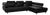 Face Corner Sofa in Black by Ewald Schillig For Sale