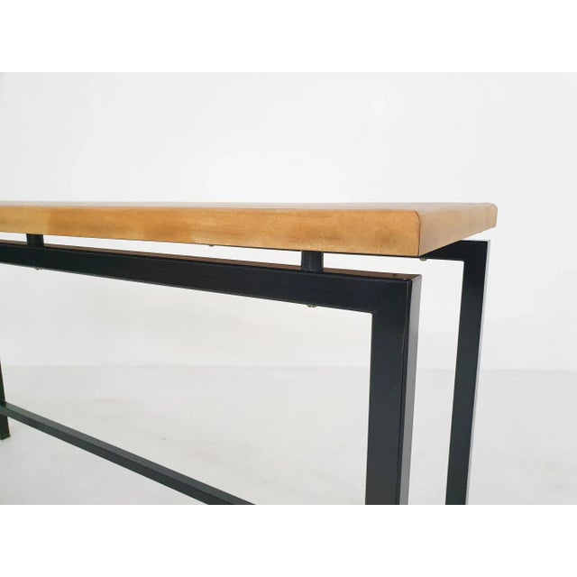 Black Mid-Century Teak and Metal Side Table, the Netherlands, 1960s For Sale - Image 8 of 10