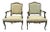 Century Italian Regence Régence Gilt and Painted Arm Chairs - a Pair For Sale