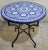 32" Shades of Blue and White Ankboutia Pattern Moroccan Mosaic Table - 2 Pieces For Sale In Orlando - Image 6 of 7