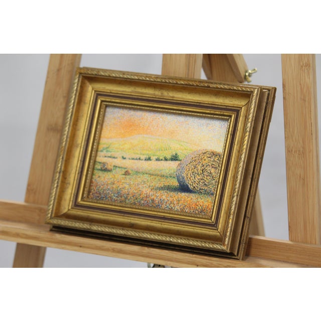 Everwyn, Impressionist Wheat Field Landscape, Oil Painting, Framed For Sale - Image 4 of 15